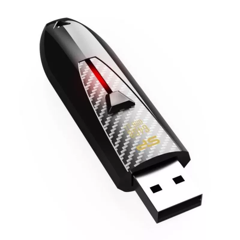 Silicon Power Blaze B25 32GB USB 3.2 Gen 1 mälupulk, sissetõmmatava pistikuga, must