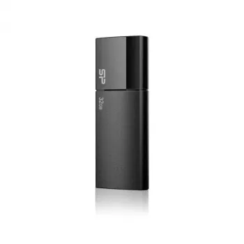 Silicon Power SP032GBUF2U05V1K 32GB USB 2.0 mälupulk - sissetõmmatava korgita disain, must