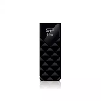 Silicon Power SP064GBUF2U03V1K Blaze B10 64GB USB 2.0 mälupulk, must, sissetõmmatav