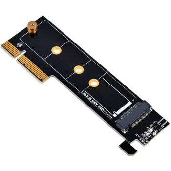 SilverStone ECM25-V2 M.2 NVMe SSD PCIe Gen3 x4 adapterkaart täiskõrguse ja madala profiiliga kronsteinidega