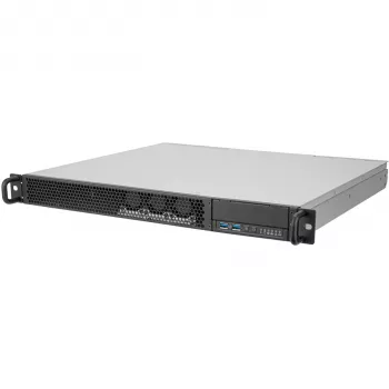 SilverStone RM100 1U Rackmount Korp - Mini-ITX, teras, must