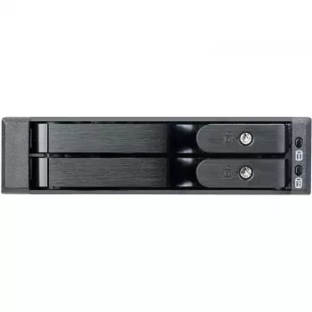 SilverStone SST-FS202B-V2 2-Bay 3.5 inch SATA Hot-Swap Cage for 5.25 inch Bay - Must