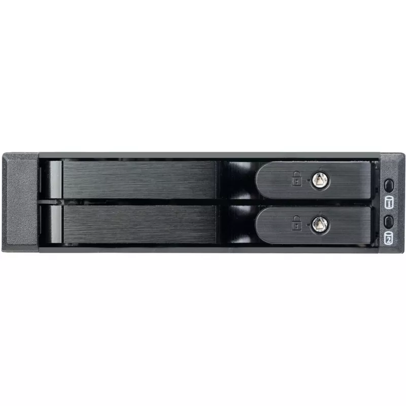SilverStone SST-FS202B-V2 2-Bay 3.5 inch SATA Hot-Swap Cage for 5.25 inch Bay - Must