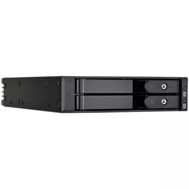 SilverStone SST-FS202B-V2 2-Bay 3.5 inch SATA Hot-Swap Cage for 5.25 inch Bay - Must