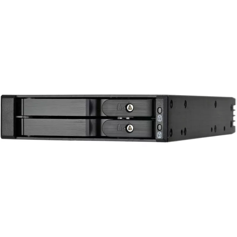 SilverStone SST-FS202B-V2 2-Bay 3.5 inch SATA Hot-Swap Cage for 5.25 inch Bay - Must