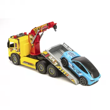 SIMBA-DICKIE Giant Tow Truck tulede, helide, liigutatava kraana ja vintsiga – mängupäästeauto lastele alates 3. eluaastast