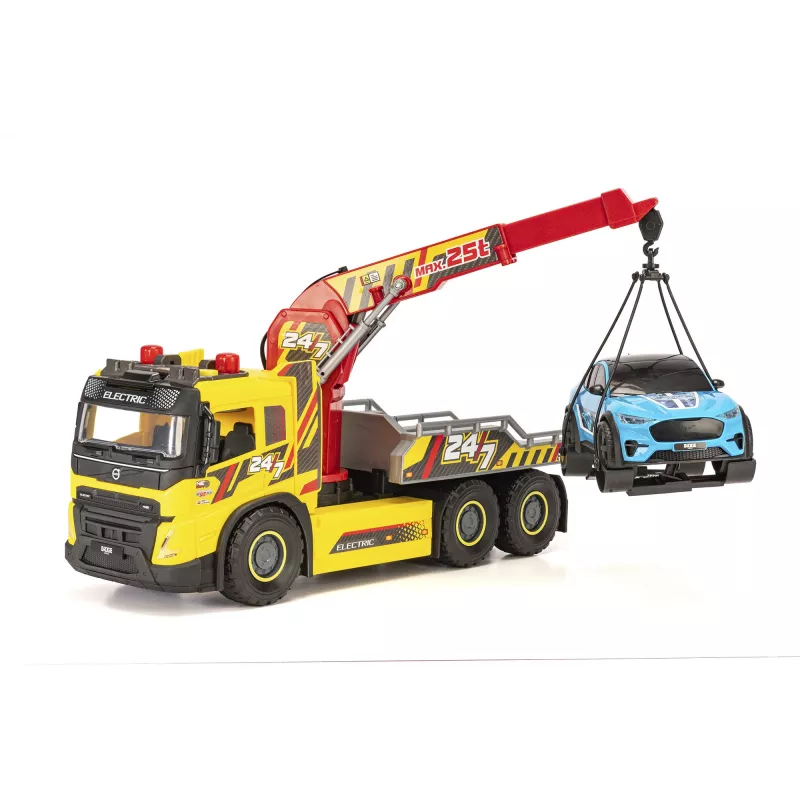 SIMBA-DICKIE Giant Tow Truck tulede, helide, liigutatava kraana ja vintsiga – mängupäästeauto lastele alates 3. eluaastast