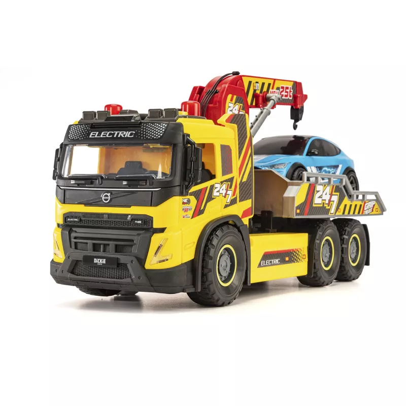 SIMBA-DICKIE Giant Tow Truck tulede, helide, liigutatava kraana ja vintsiga – mängupäästeauto lastele alates 3. eluaastast