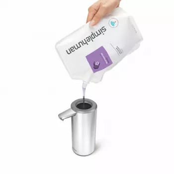simplehuman Rechargeable Sensor Soap Dispenser 266 ml, Brushed Stainless Steel