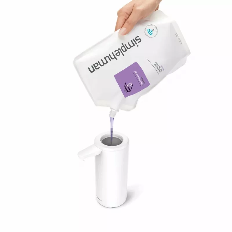 Simplehuman anduriga seebidosaator valge
