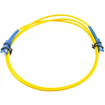 1m Single-Mode SC/UPC to SC/UPC Simplex Fiiberoptiline ühenduskaabel, LSZH, kollane