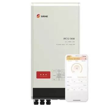 Ühefaasiline inverter/laadija SRNE 3kW 48V hübriid võrguväline puhas siinuslaine