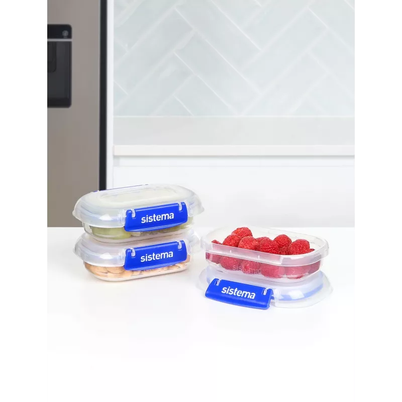 Sistema Plastics 881523 Ristkülikukujuline Mahuti 0.18L Läbipaistev 88mm