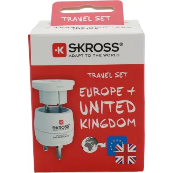 SKROSS Maailmaadapter MUV USB 1.500231C-E – 2x USB, 1575W Max, Valge