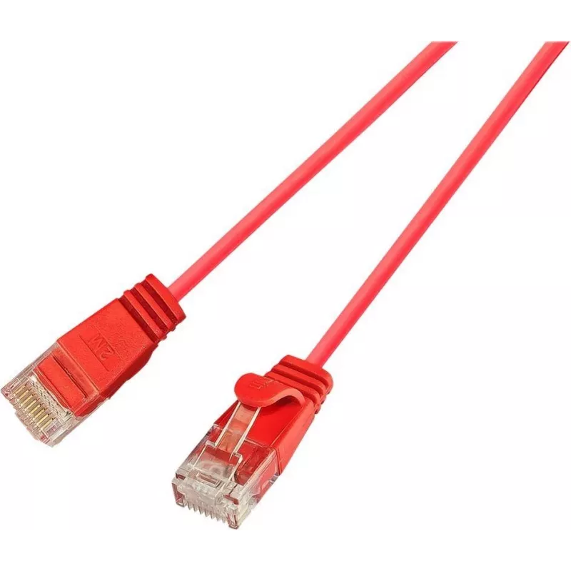 Wirewin Cat.6 SLIM-Light U/UTP patch-kaabel, 0,5 m, punane (PKW-LIGHT-K6 0.5 RT)