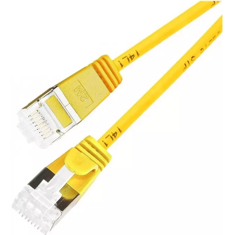 Wirewin Cat 6a U/FTP õhuke paigalduskaabel, kollane, 3,0m, 10G, PoE++ PKW-LIGHT-STP-K6A 3.0 GE