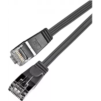 Wirewin Cat6 U/FTP õhuke Ethernet patch-kaabel 0,5m must PKW-STP-SLIM-KAT6 0.5 SW