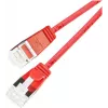 Wirewin Cat6a U/FTP õhuke paigalduskaabel 0,5m punane PKW-LIGHT-STP-K6A 0.5 RT