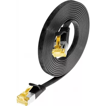 Wirewin Cat6a U/FTP õhuke paigalduskaabel RJ45 1m must PKW-STP-SLIM-K6A 1.0 SW
