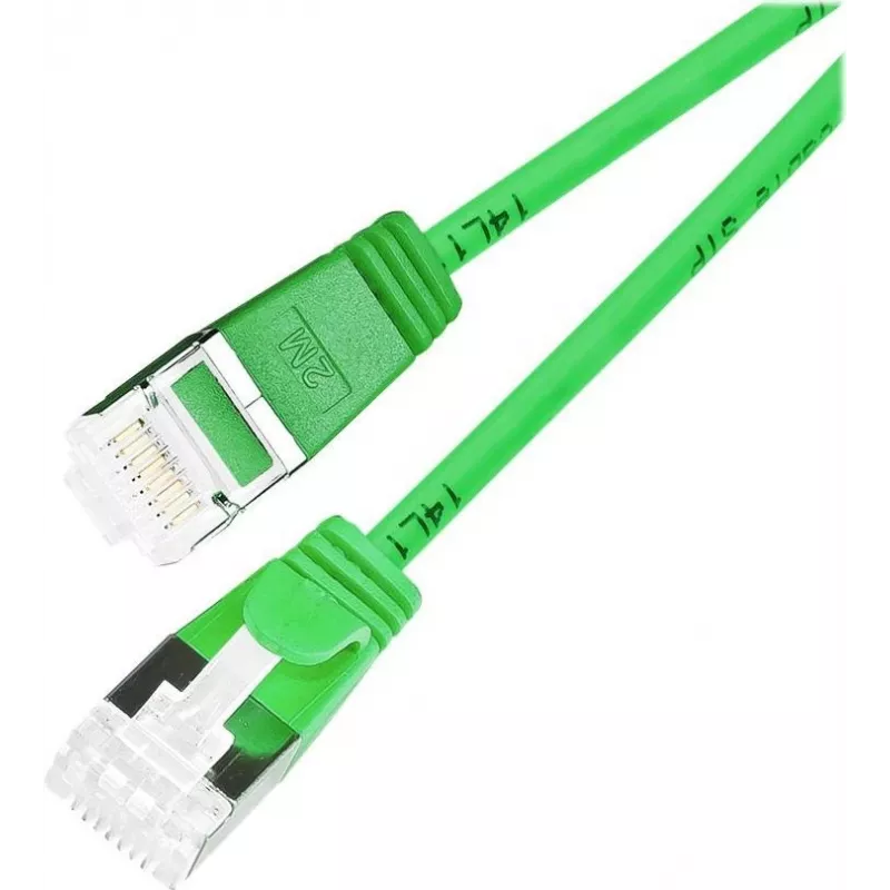 Wirewin Light Patch Cable ümmargune U/FTP Cat 6a roheline 2,0m õhuke painduv PoE (PKW-LIGHT-STP-K6A 2.0 GN)