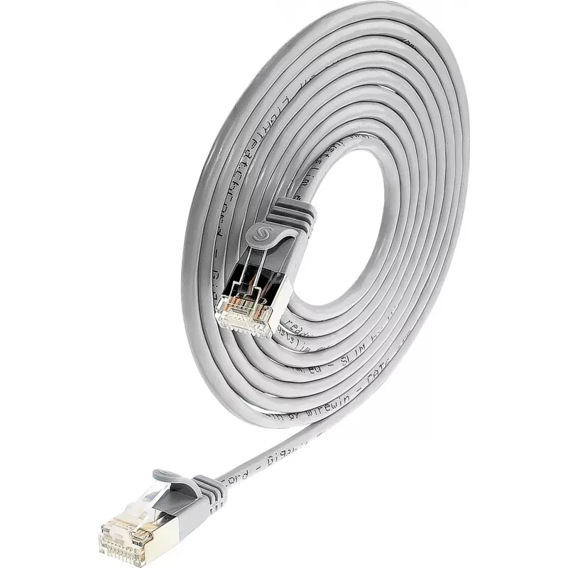 Wirewin SLIM SL6 7,5 m Cat.6 Slim-Light U/FTP paigalduskaabel, hall (PKW-LIGHT-STP-K6 7.5)