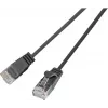 Wirewin SLIM UL6 10 SW - Cat.6 SLIM-Light patch-kaabel, U/UTP, 10 m, must PKW-LIGHT-K6 10.0 SW