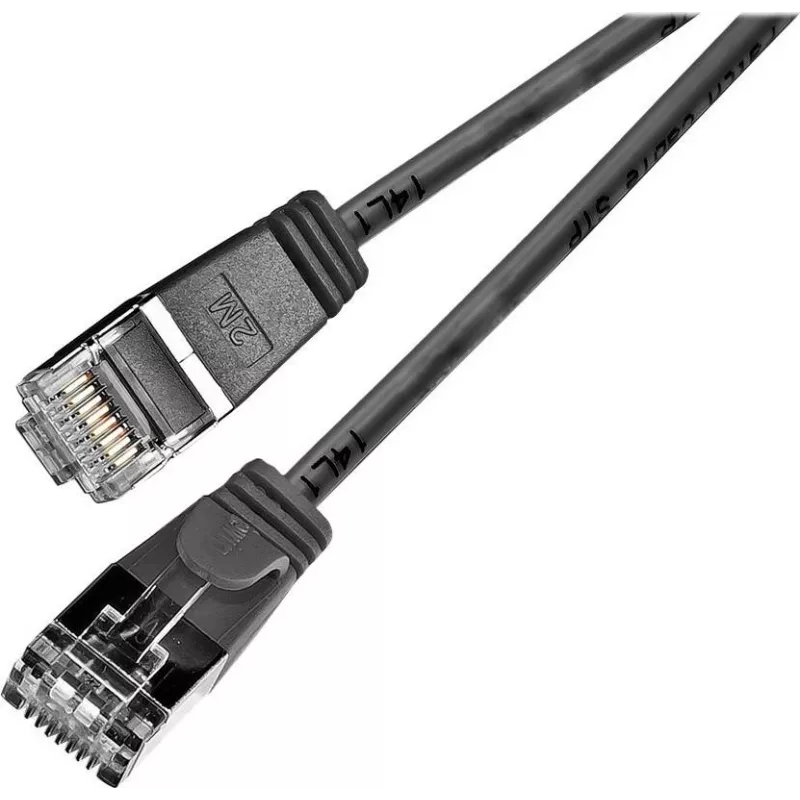 Wirewin Triotronik Cat6 F/FTP 7,5m must paigalduskaabel PKW-LIGHT-STP-K6 7.5 SW