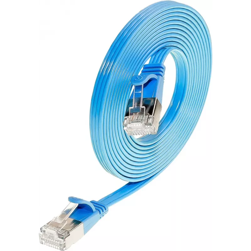 Wirewin Triotronik Cat6 U/FTP õhuke Ethernet-paigalduskaabel 1m sinine PKW-STP-SLIM-KAT6 1.0 BL
