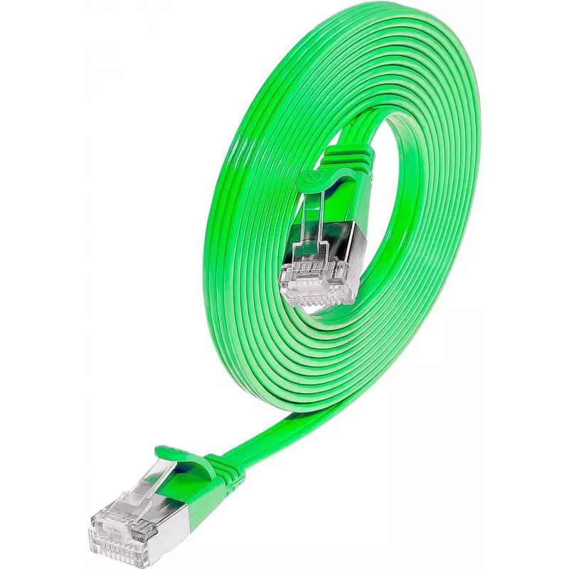 Wirewin Triotronik Cat6 U/FTP õhuke paigalduskaabel 0,25m roheline PKW-STP-SLIM-KAT6 0.25 GN