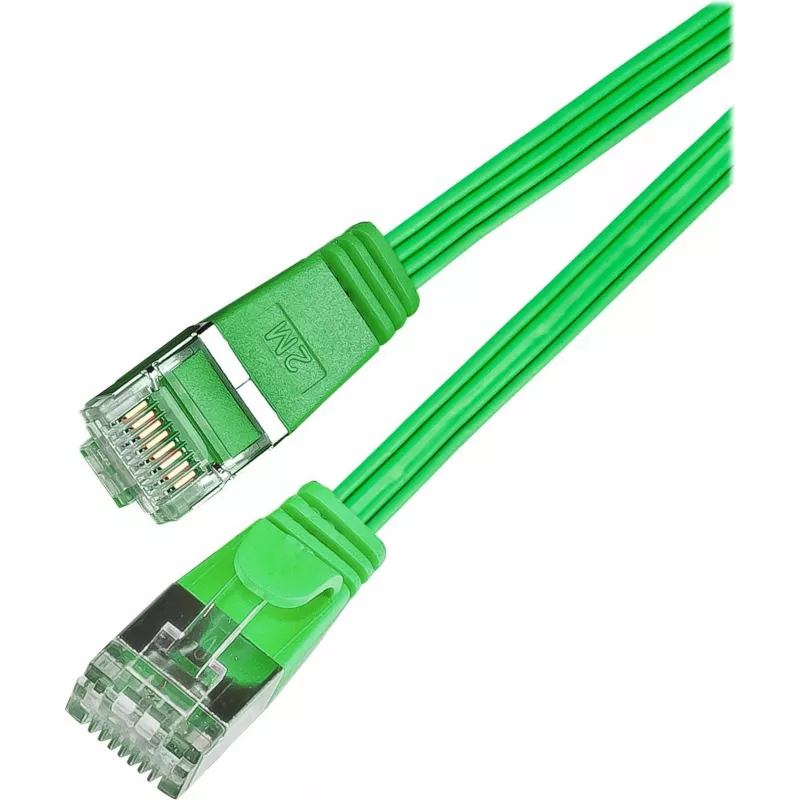 Wirewin Triotronik Cat6 U/FTP õhuke patch-kaabel, 0,5m, roheline PKW-STP-SLIM-KAT6 0.5 GN
