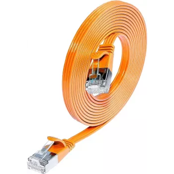 Wirewin Triotronik PKW-STP-SLIM-KAT6 1.0 OR Cat6 U/FTP õhuke Ethernet-paigalduskaabel, RJ45 isane-Isane, 1m, must