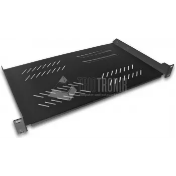Wirewin 19-tolline rack-riiul, must, 280 mm sügavus (SHELF 280 BL)