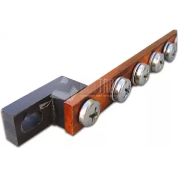 Wirewin MAANDUSLATT - 19-tolline rack-kinnituskomplekt, roostevaba teras, 490 mm, must/pruun