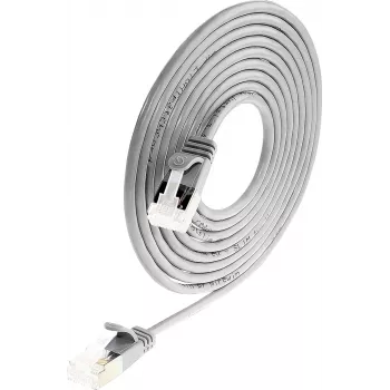 Wirewin Õhuke Ümar U/FTP Cat 6a Paigalduskaabel, Hall, 2,0 m, PoE, Paindlik, LSZH (PKW-LIGHT-STP-K6A 2.0)