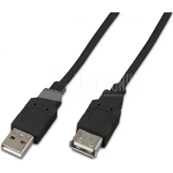Wirewin USB A-A MF 1.0 SW USB 2.0 pikenduskaabel, 1 m, must