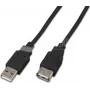 Wirewin USB A-A MF 1.0 SW USB 2.0 pikenduskaabel, 1 m, must