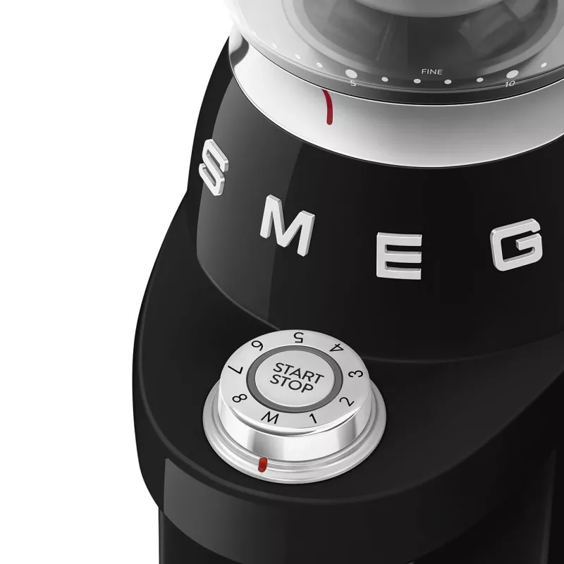 Smeg CGF03BLEU 50's stiilis koonusveski kohviveski - must, 150W, 350g mahutavus