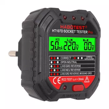 Pistikupesa tester digitaalekraaniga Habotest HT107D