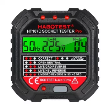 Pistikupesa tester digitaalekraaniga Habotest HT107D