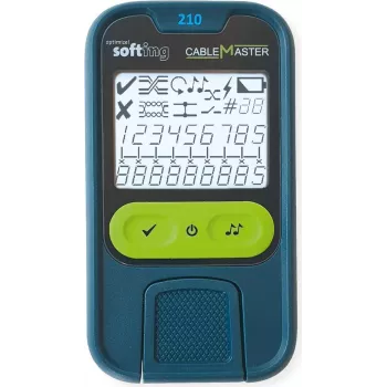 SOFTING CableMaster 210 võrgukaabli tester koos kaugseadmega, RJ45 ja F-ühendus, järjepidevus, valesti ühendamine, split pair tuvastus 226101
