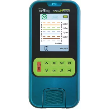 Softing Psiber CableMaster PoE võrgukaabli tester PoE tuvastuse ja koormustestiga 226102