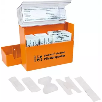 Söhngen Aluderm plaastrite dosaator, seinale kinnitatav, 60 elastset plaastrit, oranž 1009910