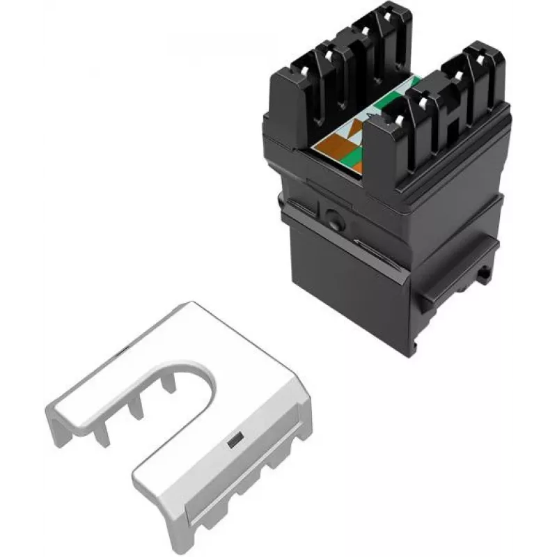 SOLARIX Cat.6 UTP RJ45 tööriistavaba keystone-pesa, must