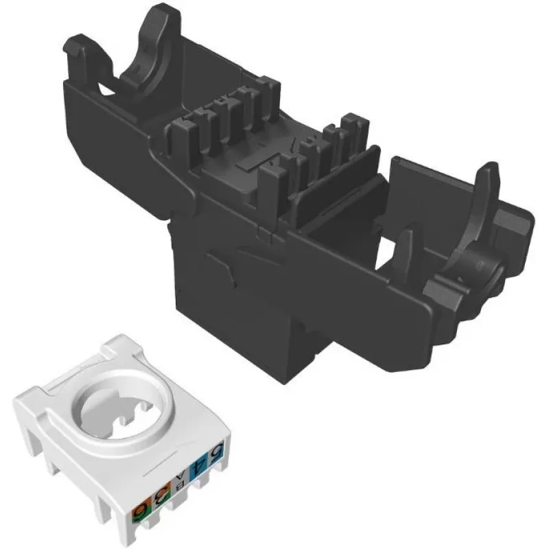 SOLARIX Cat.6 UTP RJ45 tööriistavaba keystone-moodul, must (RAL 9005)