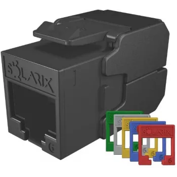SOLARIX Cat.6 UTP RJ45 tööriistavaba keystone-moodul, must (RAL 9005)