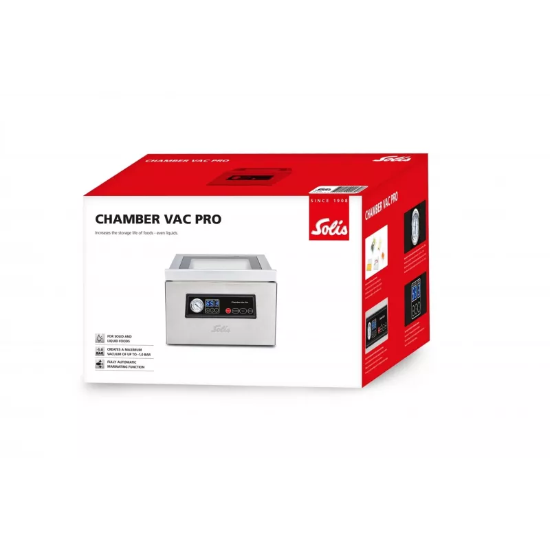 Solis Chamber Vac Pro roostevabast terasest vaakumkambri tihendaja 950 mbar 250 W