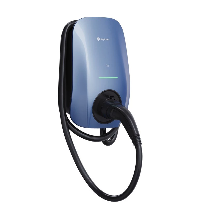 Solplanet SOL22H-WP1 Morandi Blue AC EV laadimisjaam, 22 kW, 3-faasiline, Type 2 5m kaabliga, RFID, Wi-Fi, Bluetooth, NFC, RS485