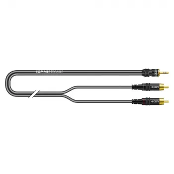 Sommer Cable SC-Onyx 0,25mm² Balanced Audio Patch-kaabel 1m must