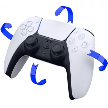 Sony CFI-ZCT1W/W DualSense juhtmevaba kontroller – Valge – Haptic tagasiside ja adaptiivsed päästikud PS5, PC, mobiilile