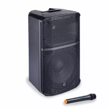 Soundsation Provibe 10AIR Aktiivne 10-tolline 2-suunaline PA kõlar Bluetoothi ja USB MP3-mängijaga, 300W RMS, must